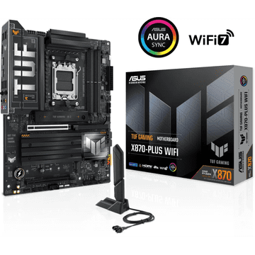 ASUS TUF GAMING X870-PLUS WIFI, DDR5, SATA3, USB3.2Gen2x2, DP, 2.5GbE, WiFi 7, AM5 ATX