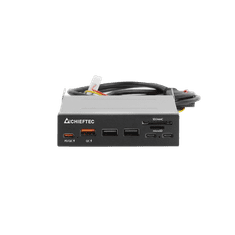 Chieftec All-in-one čitač kartica 4x USB 3.2 Gen1 TypeA/C QC3.0 3,5 panel