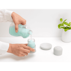 Brabantia četka za posuđe s dozatorom za sapun, svijetlo siva