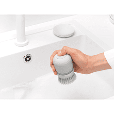 Brabantia četka za posuđe s dozatorom za sapun, svijetlo siva