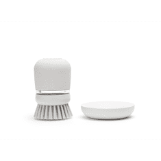 Brabantia četka za posuđe s dozatorom za sapun, svijetlo siva