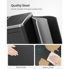 Songmics Kante za odvajanje otpada 3x 18L crna, LTB54BK