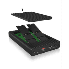 IcyBox IB-2817MCL-C31 kućište za 2 NVME SSD-a s USB-C i USB-A priključkom