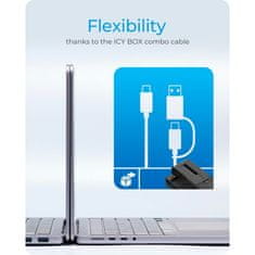 IcyBox IB-2914MSCL-C31 dok za povezivanje i kloniranje za M.2 NVMe SSD & 2,5/3,5 SATA SSD/HDD