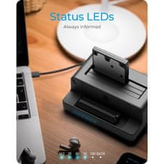 IcyBox IB-2914MSCL-C31 dok za povezivanje i kloniranje za M.2 NVMe SSD & 2,5/3,5 SATA SSD/HDD