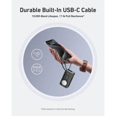 Anker MagOn Powerbank 10000 mAh, 35W s ugrađenim kabelom i bežičnim punjenjem za Apple Watch