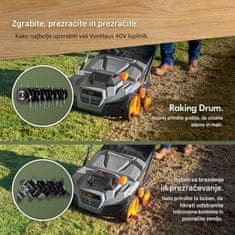 VonHaus 2-u-1 bežični ventilator i vertikulator za travu, 40 V