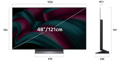 LG Evo AI C5 TV, 4K, 122 cm (OLED48C51LA.AEU)