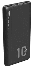 Silicon Power QP15 Power Bank, 10000 mAh, crna
