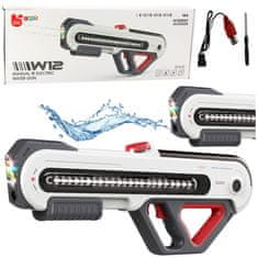 Lean-toys Električni automatski vodeni pištolj na baterije 60 cm USB LED W12