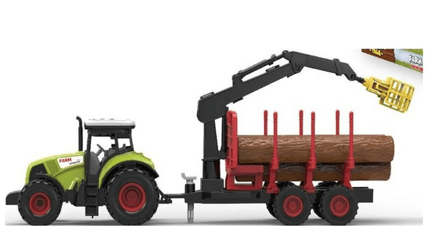 Farmers Tale traktor s prikolico in hlodi
