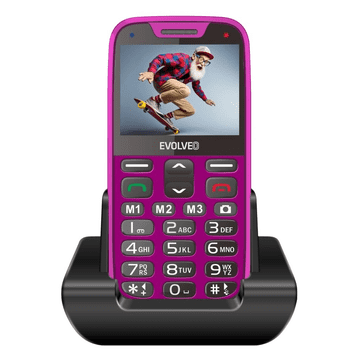 Evolveo Easyphone XR telefon na tipke za starije - roza
