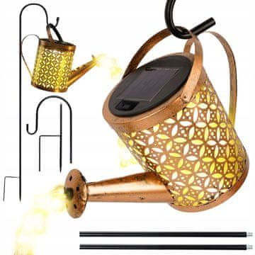 Malatec Solarna dekorativna vrtna lampa s 60 LED toplo bijelih lampi za zalijevanje