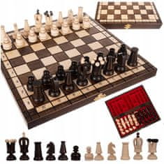 Kruzzel Premium drveni tapecirani šah 31 × 31 cm i drvene figure
