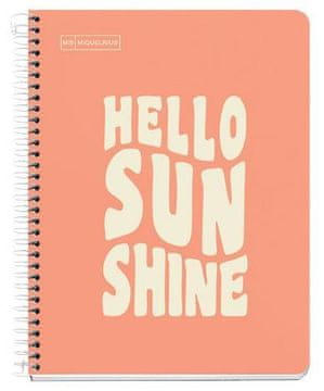 Miquelrius Sveska A5, s linijama, 100-listna, 90g MESSAGES mareličan