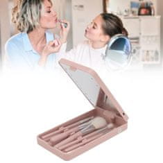 Bodybite Mini set kistova za šminku s LED ogledalom, kompaktan putni komplet u torbici | GLOBRISTIC, roza