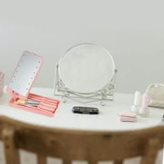 Bodybite Mini set kistova za šminku s LED ogledalom, kompaktan putni komplet u torbici | GLOBRISTIC, roza