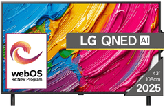 LG QNED80 AI TV, 109 cm, 4K (43QNED80A3A.AEU)