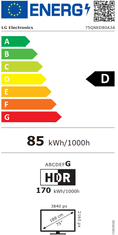 LG QNED80 AI TV, 190 cm, 4K (75QNED80A3A.AEU)