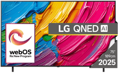 LG QNED80 AI TV, 190 cm, 4K (75QNED80A3A.AEU)