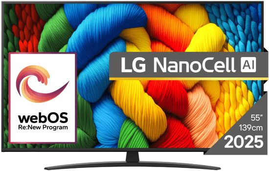 LG NANO81 AI TV, 4K, 139 cm (55NANO81A3A.AEU)