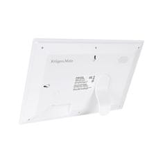 Krüger&Matz Digitalni okvir za fotografije osjetljiv na dodir FRAMEO Wi-Fi zvučnik 10,1″ bijeli + aplikacija