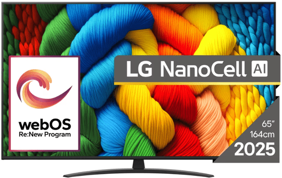 LG NANO81 AI TV, 4K, 165 cm (65NANO81A3A.AEU)