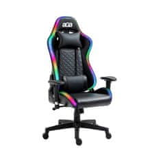 Aga Gaming stolica s RGB osvjetljenjem Crna