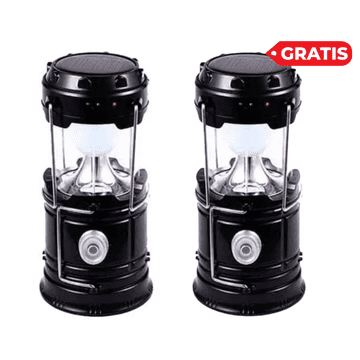 HOME & MARKER® Solarna LED kamp svjetiljka 2u1, USB punjenje, vodootporna IP65, 360° svjetlo 1+1 | C2AMPGLO