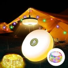 HOME & MARKER® Kamping LED rasvjeta 10m s punjivom baterijom, vodootporna i prijenosna | GLOWTREK
