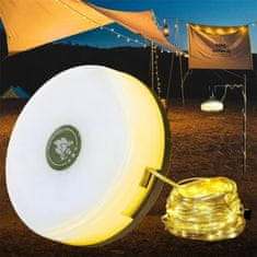 HOME & MARKER® Kamping LED rasvjeta 10m s punjivom baterijom, vodootporna i prijenosna | GLOWTREK