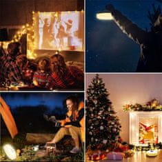 HOME & MARKER® Kamping LED rasvjeta 10m s punjivom baterijom, vodootporna i prijenosna | GLOWTREK