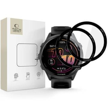 Tech-protect Glass Flex 2x zaštitno staklo za Garmin Forerunner 970 / 570 (47mm), crno