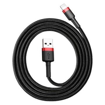 BASEUS Baseus Cafule USB Lightning kabel 2.4A 1m (Crvena+Crna)