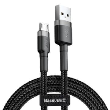 BASEUS Baseus Cafule Micro USB kabel 2.4A 1m (sivi + crni)