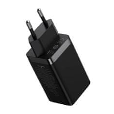 BASEUS Punjač Baseus GaN5 Pro 65W s 2xUSB-C + USB, crni, brzo punjenje za sve uređaje