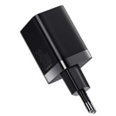 BASEUS Brzi punjač Baseus Super Si Pro 30W USB & USB-C, crni, dvostruki port