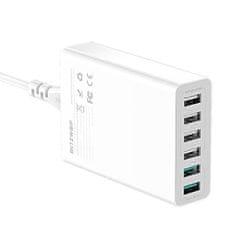 Blitzwolf Blitzwolf BW-S15 punjač 6x USB, QC 3.0, 60W, bijeli, brzo punjenje svih uređaja