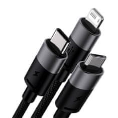 BASEUS Baseus 3-U-1 Kabel Usb-C Micro Usb Na Lightning Za Mobilne Telefone 3,5 A 1,2 M
