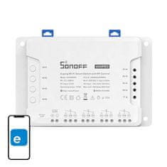 Sonoff Pametan WiFi prekidač SONOFF 4CHPROR3 - Upravlja 4 uređaja, podrška za glasovne asistente