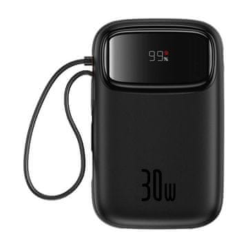 BASEUS Powerbank Baseus QPow 2 10000mAh 30W 2xUSB-C (crni) - Brzo punjenje i sigurnost uređaja