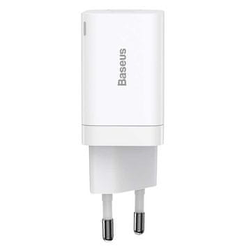 BASEUS Brza punjačica Baseus Super Si Pro USB + USB-C 30W (bijela)