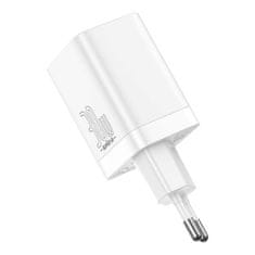 BASEUS Brza punjačica Baseus Super Si Pro USB + USB-C 30W (bijela)