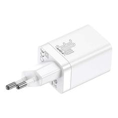 BASEUS Brza punjačica Baseus Super Si Pro USB + USB-C 30W (bijela)