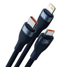 BASEUS Baseus 3-U-1 Kabel Usb-C Micro Usb Na Lightning Na Magsafe 66W 1.2M Set