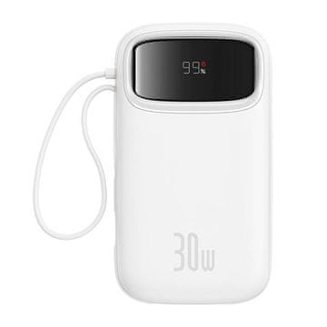 BASEUS Powerbank Baseus QPow 2, 20000mAh, 30W, 2xUSB-C, bijeli - pouzdano punjenje u pokretu