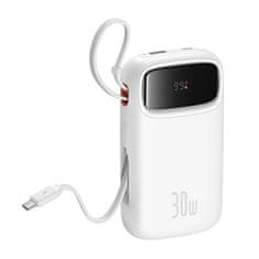 BASEUS Powerbank Baseus QPow 2, 20000mAh, 30W, 2xUSB-C, bijeli - pouzdano punjenje u pokretu