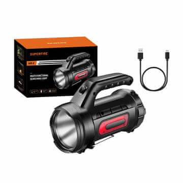 Superfire Superfire M9-E reflektor, 900 lm, 473m, 6000 mAh