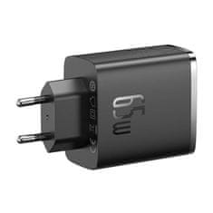BASEUS Baseus OS-Cube Pro punjač 2xUSB-C + USB, 65W (crni) - brzo i sigurno punjenje