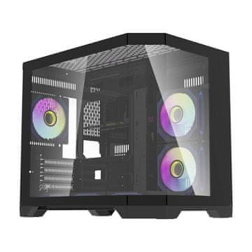 darkFlash Darflash FT418 kućište računala + 6 aRGB ventilatora (crni)